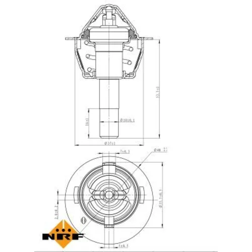 Termostat chladenia NRF 725189 - obr. 4