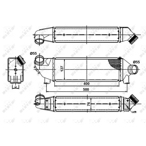 Chladič plniaceho vzduchu NRF 30886 - obr. 4