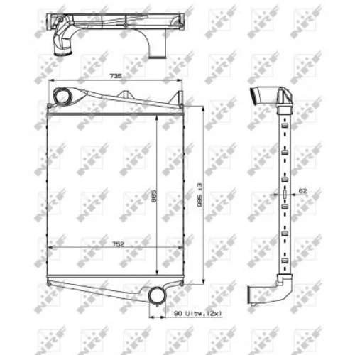 Chladič plniaceho vzduchu NRF 309003 - obr. 4