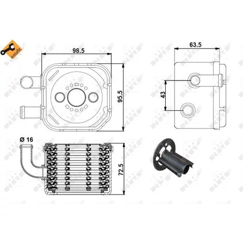 Chladič motorového oleja 31170 /NRF/ - obr. 4