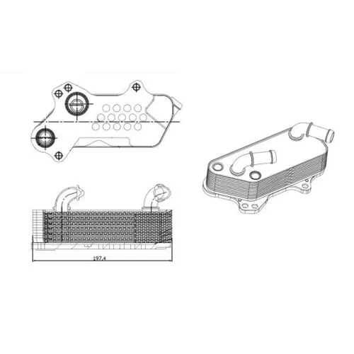 Chladič motorového oleja NRF 31828 - obr. 4