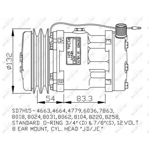 Kompresor klimatizácie NRF 32238G - obr. 4