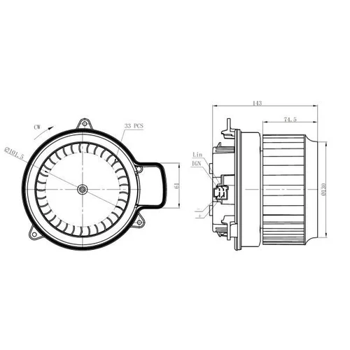 Vnútorný ventilátor NRF 34287 - obr. 4