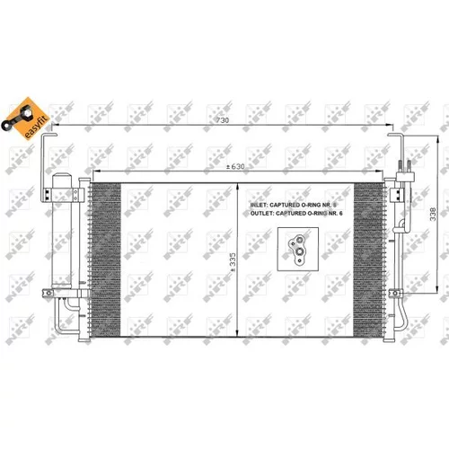 Kondenzátor klimatizácie NRF 35429 - obr. 4