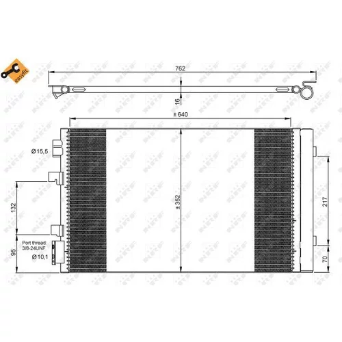 Kondenzátor klimatizácie NRF 35938 - obr. 3