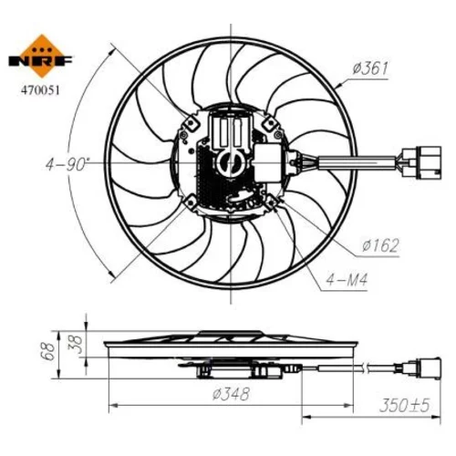 Ventilátor chladenia motora 470051 /NRF/ - obr. 4