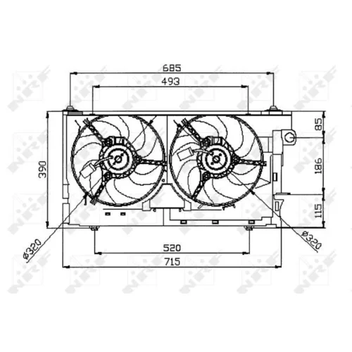 Ventilátor chladenia motora NRF 47050 - obr. 1