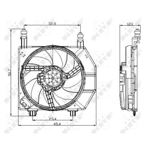 Ventilátor chladenia motora NRF 47077 - obr. 1