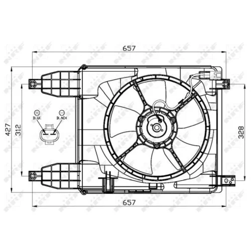 Ventilátor chladenia motora NRF 47537 - obr. 2