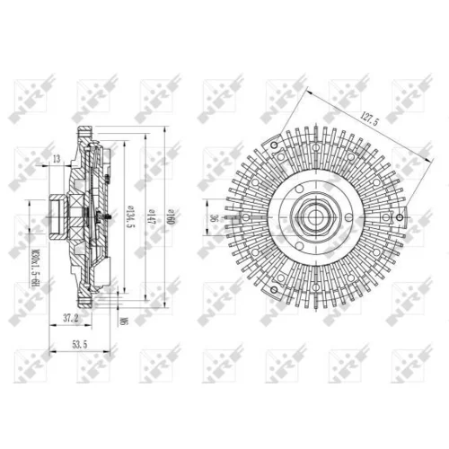 Spojka ventilátora chladenia NRF 49633 - obr. 4