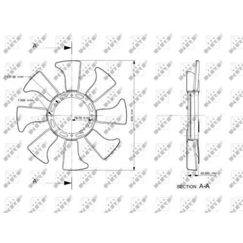 Koleso ventilátora chladenia motora 49867 /NRF/ - obr. 4