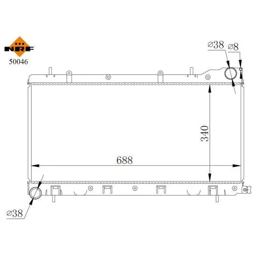 Chladič motora NRF 50046 - obr. 4