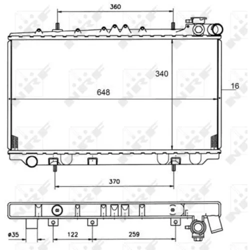 Chladič motora NRF 50134 - obr. 4