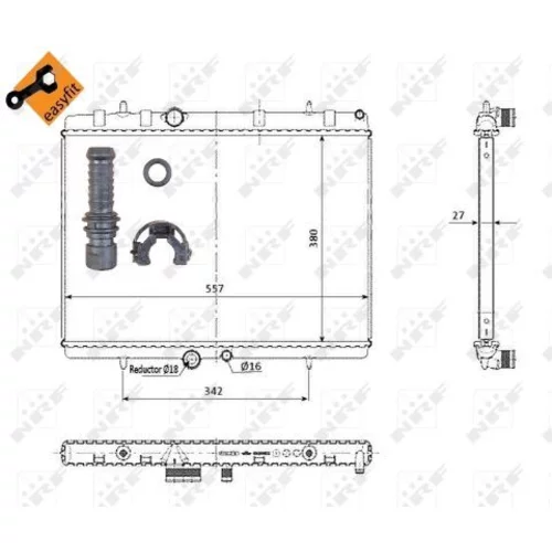 Chladič motora NRF 50438 - obr. 3