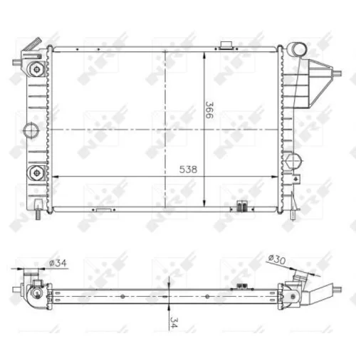 Chladič motora NRF 513508A - obr. 4