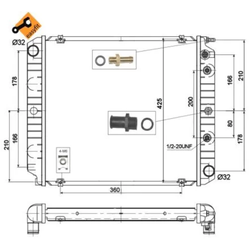 Chladič motora NRF 514782 - obr. 3