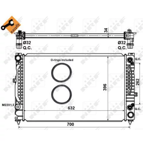 Chladič motora NRF 519504 - obr. 3