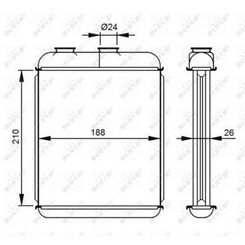 Výmenník tepla vnútorného kúrenia NRF 53215 - obr. 4