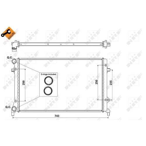 Chladič motora NRF 53404 - obr. 4