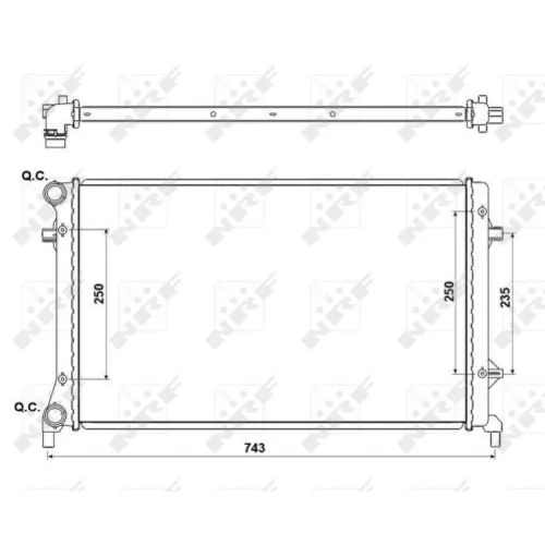 Chladič motora NRF 53405A - obr. 3