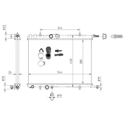 Chladič motora NRF 53424A - obr. 4