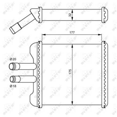 Výmenník tepla vnútorného kúrenia NRF 54237 - obr. 4