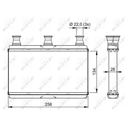 Výmenník tepla vnútorného kúrenia NRF 54311 - obr. 4