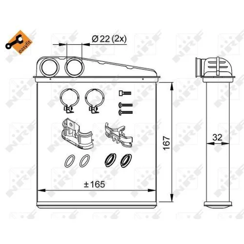 Výmenník tepla vnútorného kúrenia NRF 58211 - obr. 4