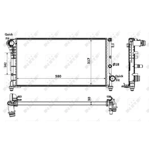 Chladič motora NRF 58237 - obr. 3