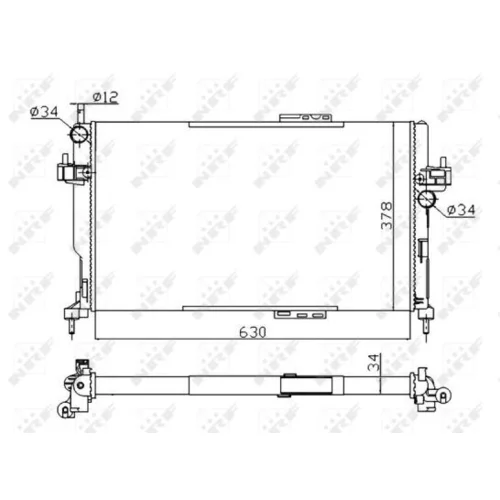 Chladič motora NRF 58282A - obr. 4