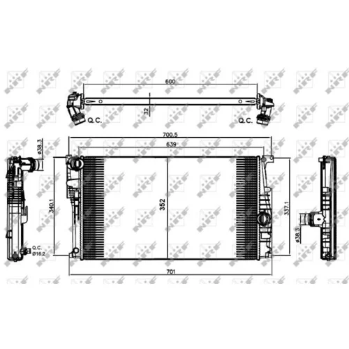 Chladič motora NRF 58411 - obr. 4