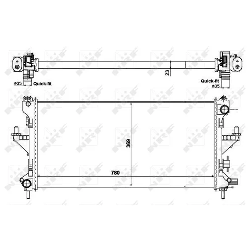 Chladič motora NRF 58424 - obr. 2