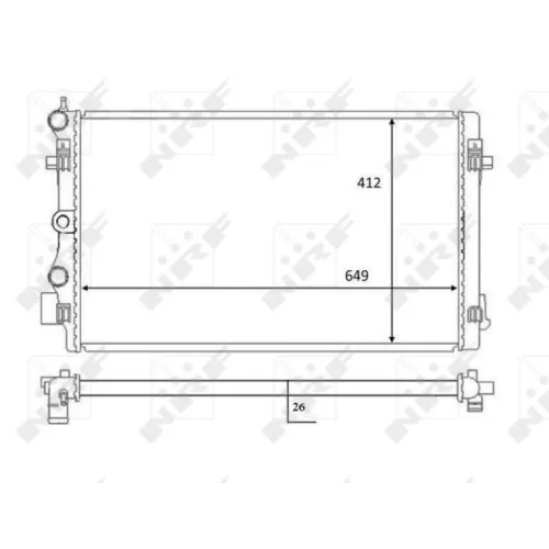 Chladič motora 59056 /NRF/