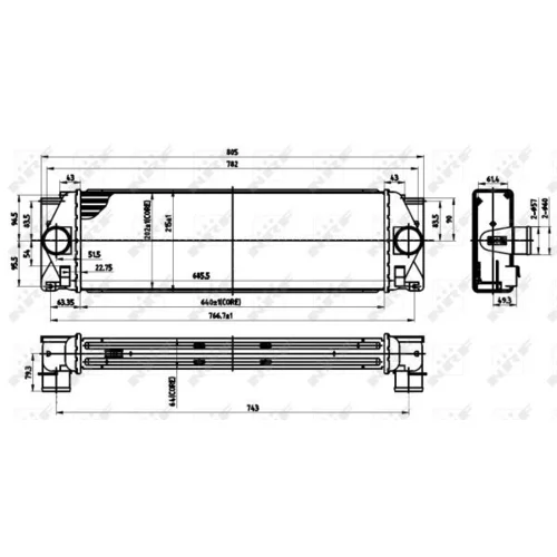 Chladič plniaceho vzduchu NRF 30310 - obr. 4