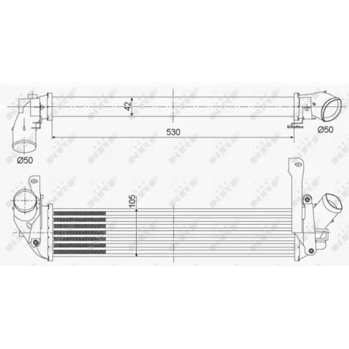 Chladič plniaceho vzduchu NRF 30353 - obr. 2