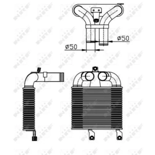 Chladič plniaceho vzduchu NRF 30365 - obr. 3