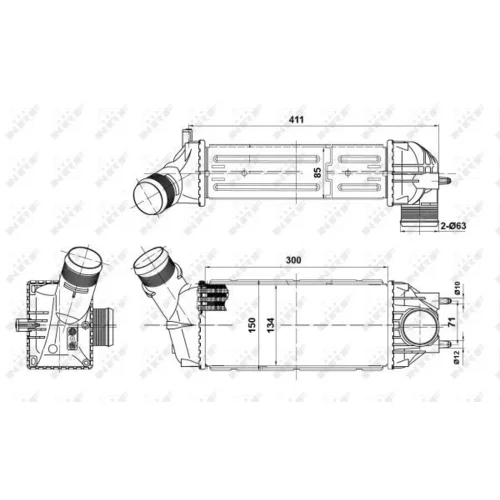 Chladič plniaceho vzduchu NRF 30908 - obr. 4