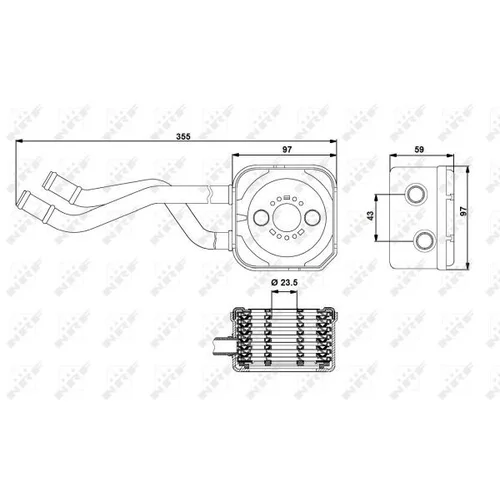 Chladič motorového oleja NRF 31175 - obr. 4