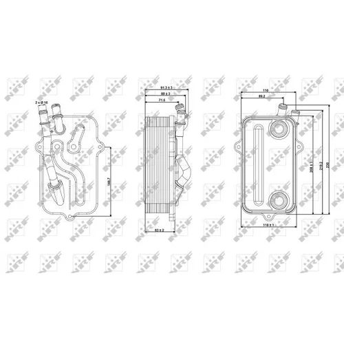 Chladič oleja automatickej prevodovky NRF 31268 - obr. 4