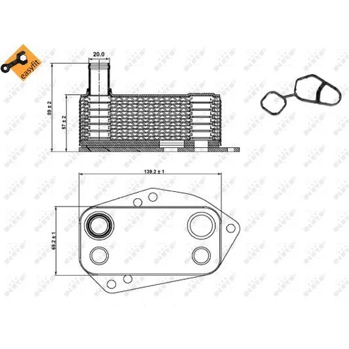 Chladič motorového oleja NRF 31278 - obr. 1