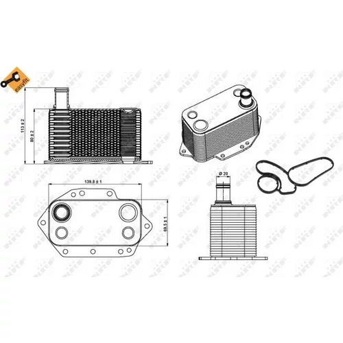 Chladič motorového oleja NRF 31281 - obr. 4