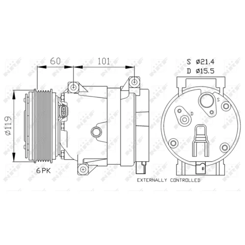 Kompresor klimatizácie NRF 32460G - obr. 4