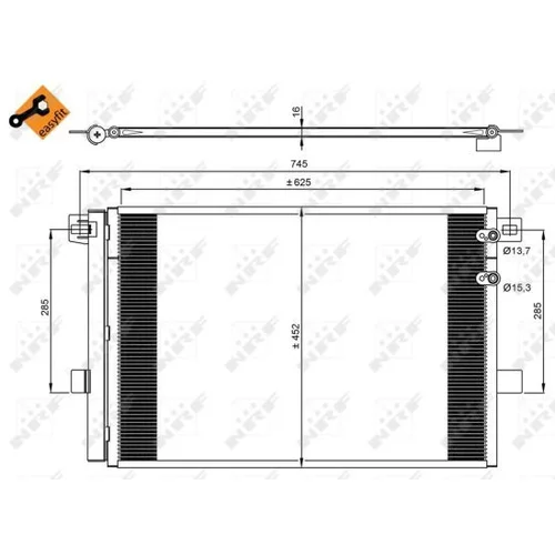 Kondenzátor klimatizácie NRF 350041 - obr. 4