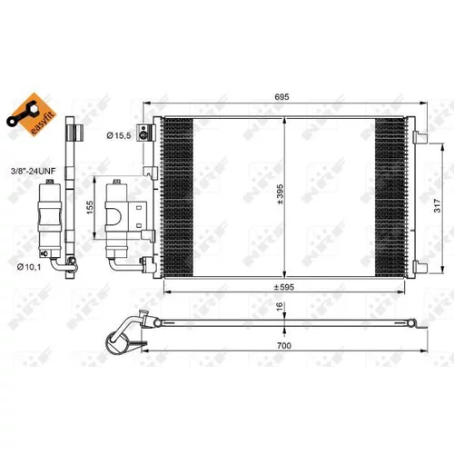 Kondenzátor klimatizácie 350042 /NRF/ - obr. 4