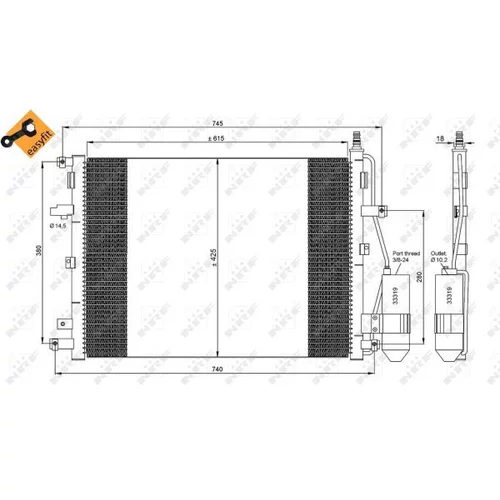 Kondenzátor klimatizácie NRF 35876 - obr. 4