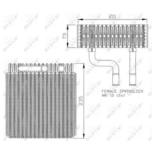 Výparník klimatizácie NRF 36073 - obr. 4