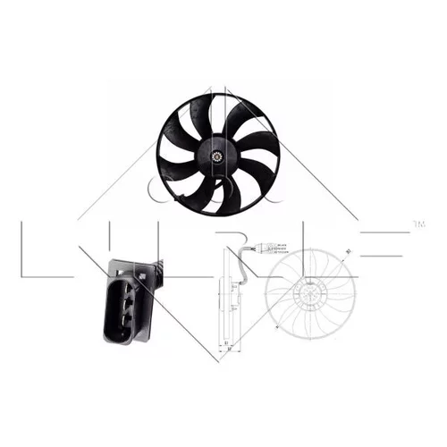 Ventilátor chladenia motora NRF 47410