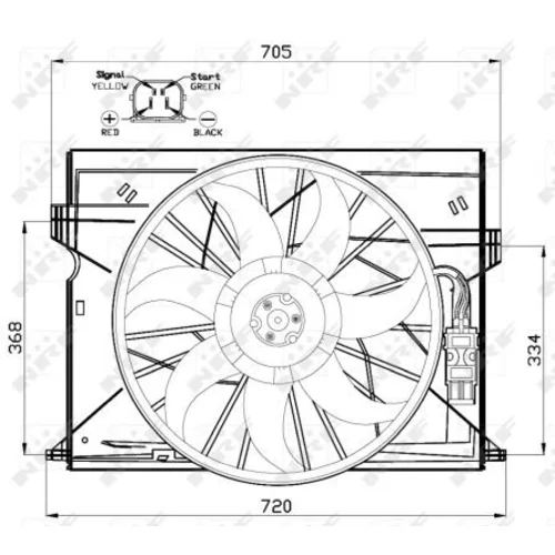 Ventilátor chladenia motora NRF 47444 - obr. 2