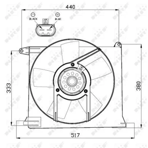 Ventilátor chladenia motora NRF 47484 - obr. 2