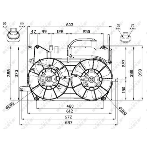 Ventilátor chladenia motora NRF 47673 - obr. 2